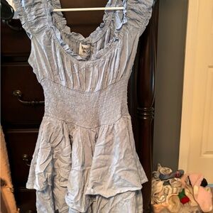 Light blue, Polly princess romper.